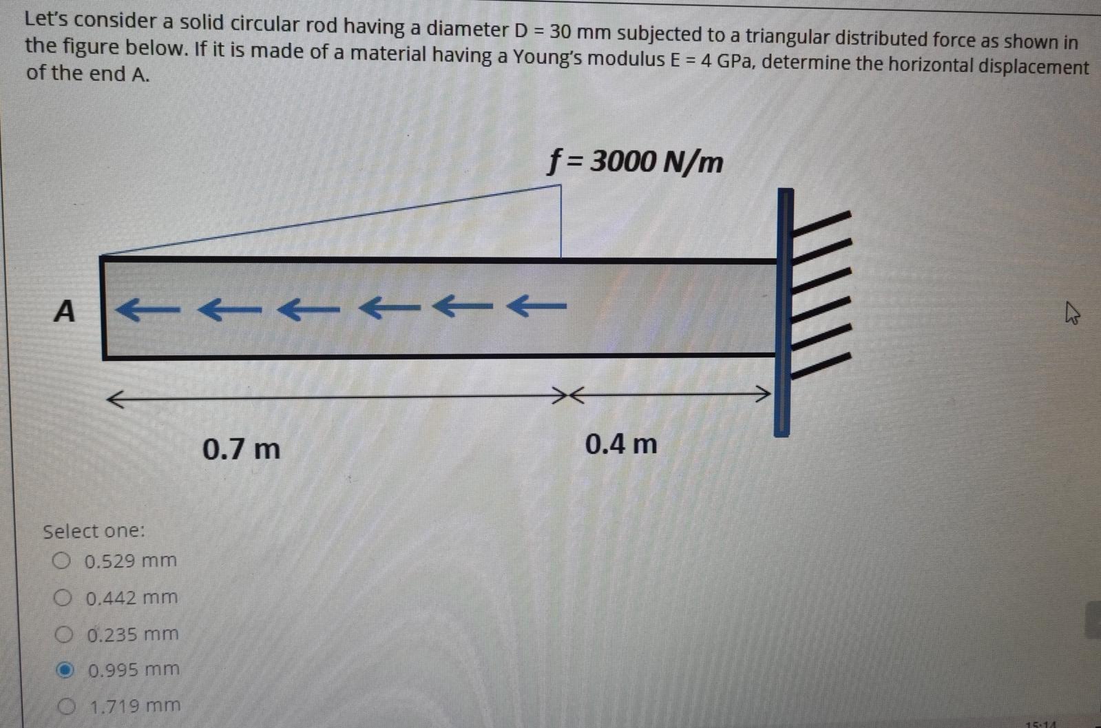 Solved Let's consider a solid circular rod having a diameter | Chegg.com