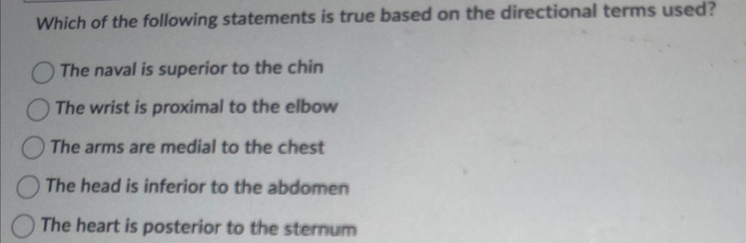 Solved Which of the following statements is true based on | Chegg.com