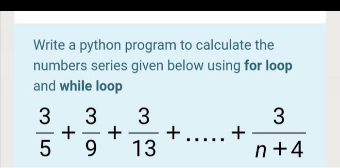 Solved Write a python program to calculate the numbers | Chegg.com