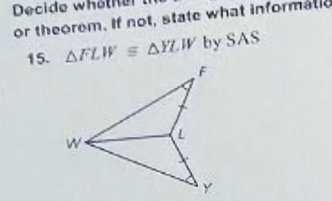 Solved Decide Whether The Triangles Can Be Proven Congruent | Chegg.com