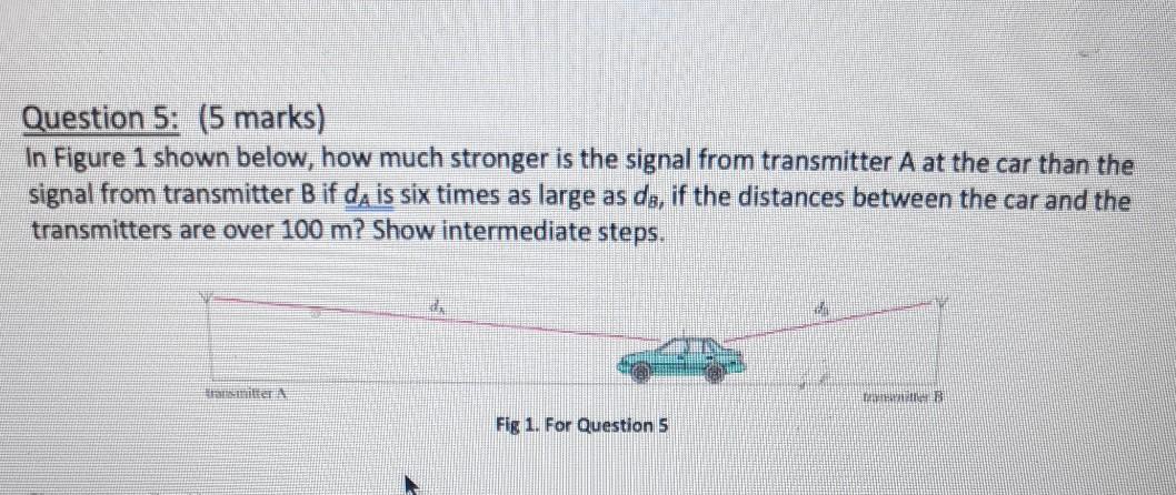 Solved Question 5: (5 marks) In Figure 1 shown below, how | Chegg.com