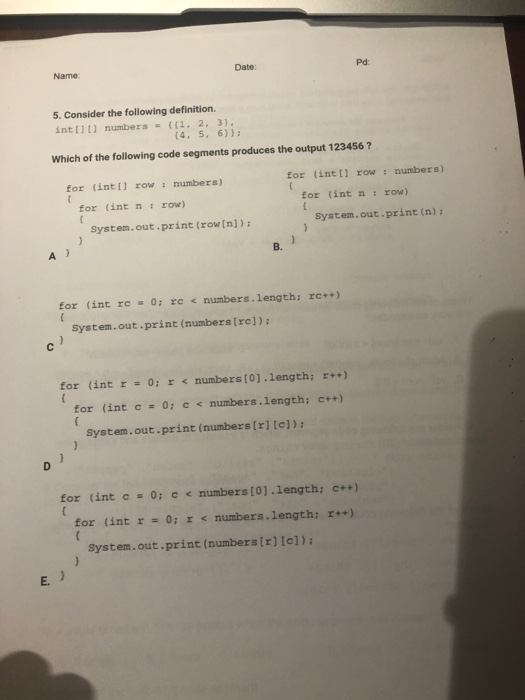 Solved 1 Consider The Following Code Segment String D