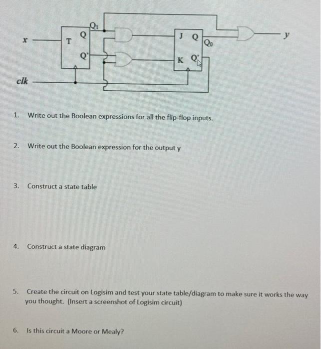 Solved 1. Write out the Boolean expressions for all the | Chegg.com