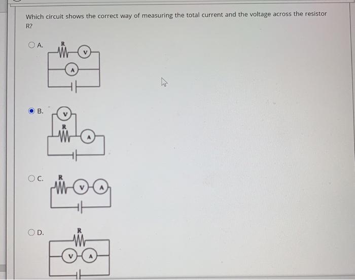 Solved which of the following circuit shows the correct way | Chegg.com