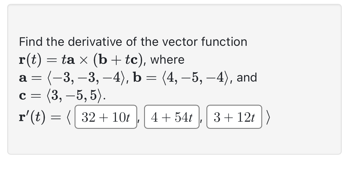 Solved Find the derivative of the vector function | Chegg.com