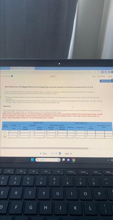 Solved AriqulestBrief Exercise 2-5 (Algo) Effects of | Chegg.com