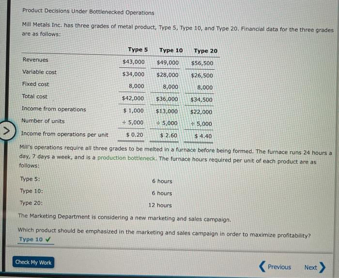 solved-product-decisions-under-bottlenecked-operations-mill-chegg