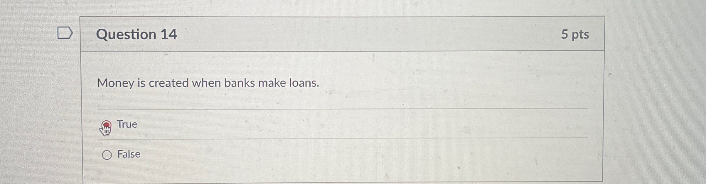 Solved Question 145 ﻿ptsMoney is created when banks make