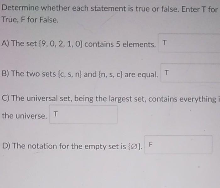 Solved Given U = {1, 2, 3, 4, 5, 6, 7, 8, 9, 10), A = | Chegg.com