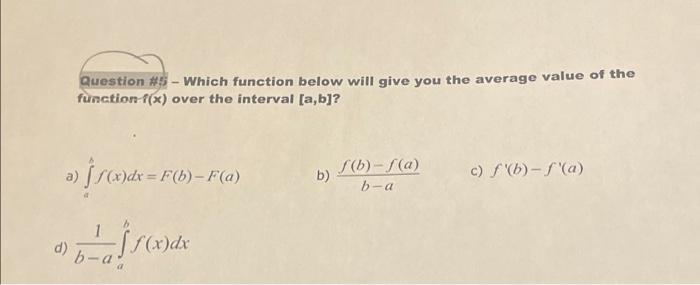 Solved Question #5 - Which function below will give you the | Chegg.com