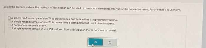 Solved Select The Scenarios Where The Methods Of This | Chegg.com