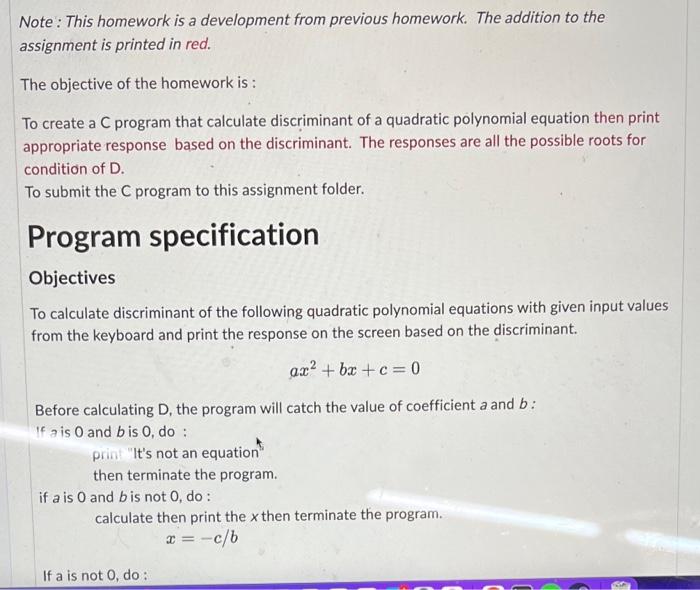 Solved Note: This homework is a development from previous | Chegg.com
