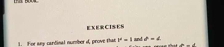 Solved also if you could explain how cardinal exponentiation | Chegg.com