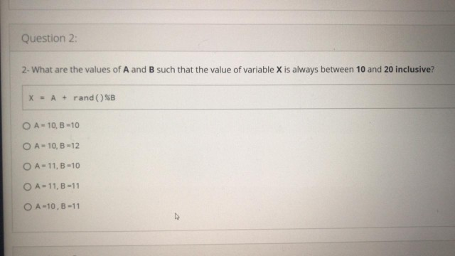 Solved Question 2: 2- What Are The Values Of A And B Such | Chegg.com