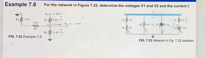 Solved Example 7.8 For the network in Figure 7.22. determine | Chegg.com