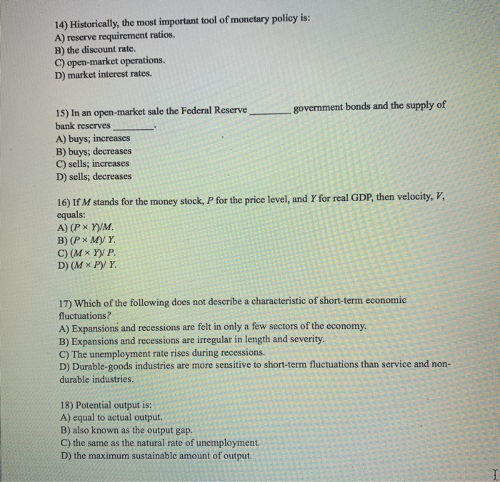 solved-14-historically-the-most-important-tool-of-monetary-chegg