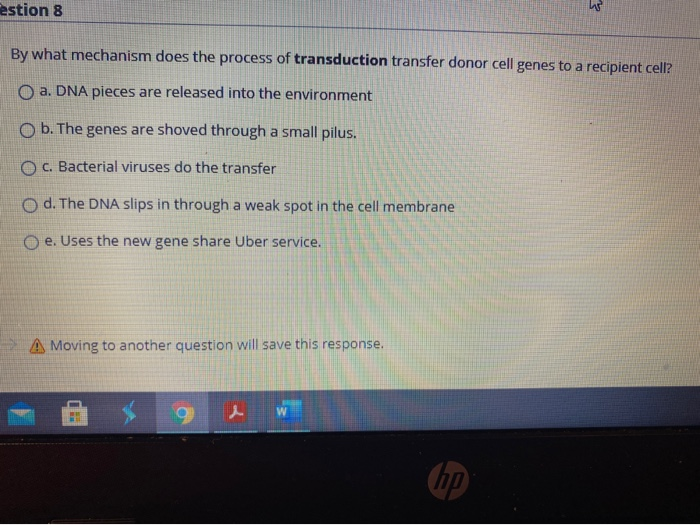 Solved Festion 8 u By what mechanism does the process of | Chegg.com
