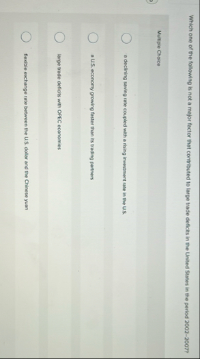 Solved Which one of the following is not a major factor that | Chegg.com