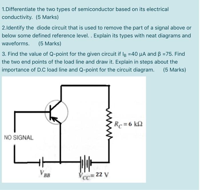 Solved 1.Differentiate The Two Types Of Semiconductor Based | Chegg.com