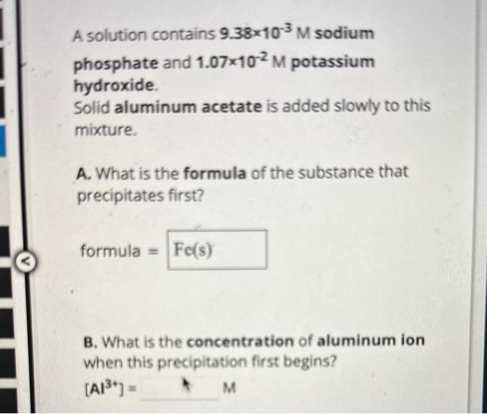 Solved A Solution Contains 938×10−3m Sodium Phosphate And 3478