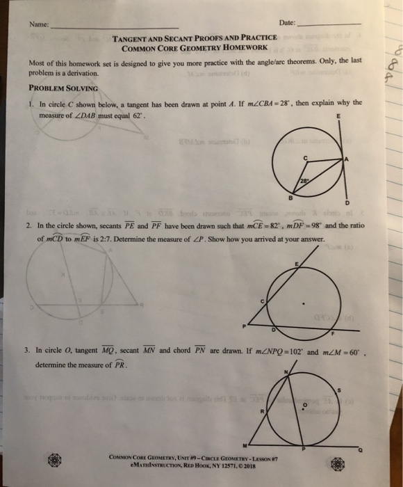 How is tangent line related to radius of the circle picture
