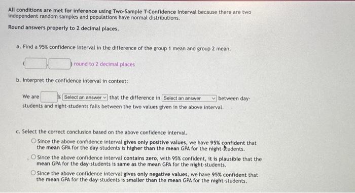 Solved You want to estimate the difference between the mean | Chegg.com