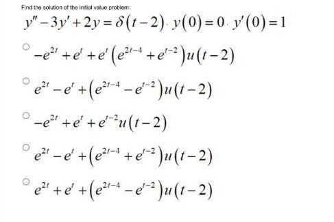 Solved Find the solution of the intial value problem: | Chegg.com
