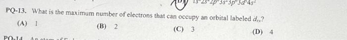 Solved What Is The Maximum Number Of Electrons That Can Chegg Com   Image