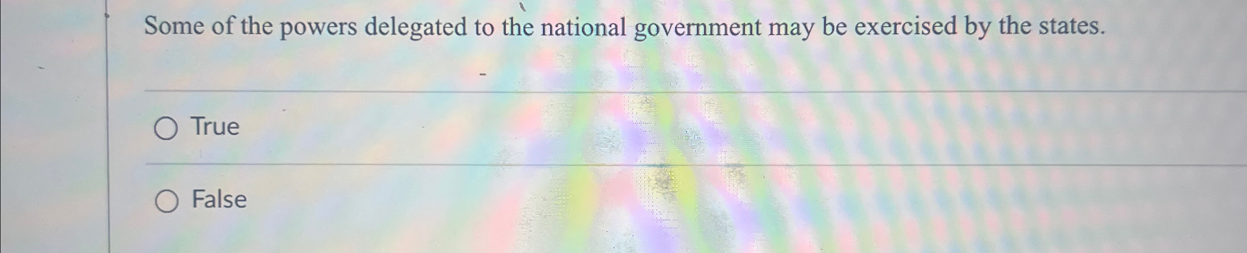 Solved Some of the powers delegated to the national | Chegg.com