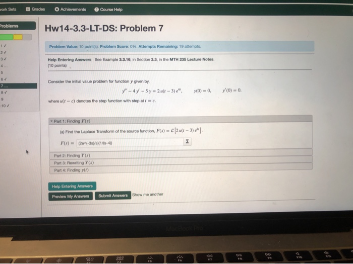 Solved work Sets Grades Achievements Course Help Problems | Chegg.com