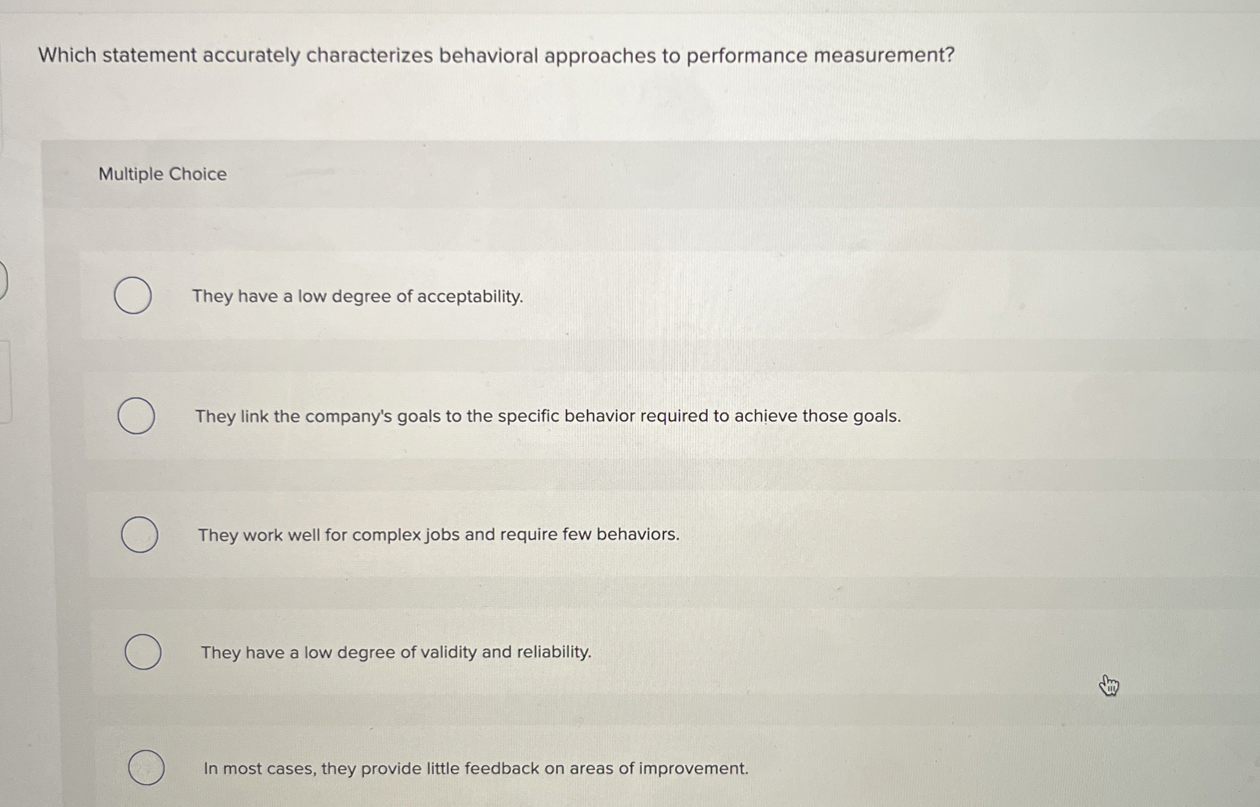Solved Which statement accurately characterizes behavioral | Chegg.com