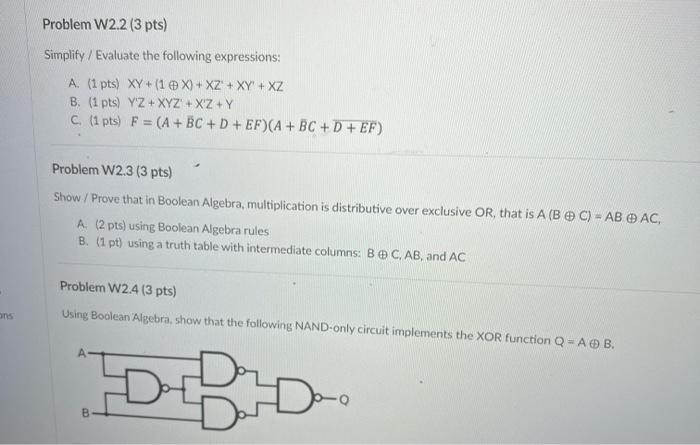 Solved Simplify Evaluate The Following Expressions A 1