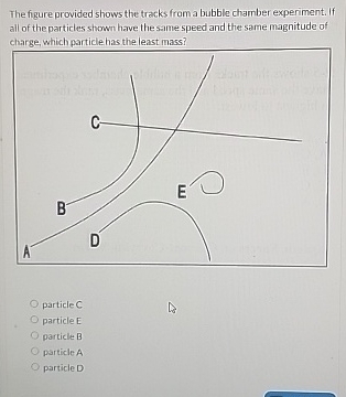 Solved The figure provided shows the tracks from a bubble | Chegg.com