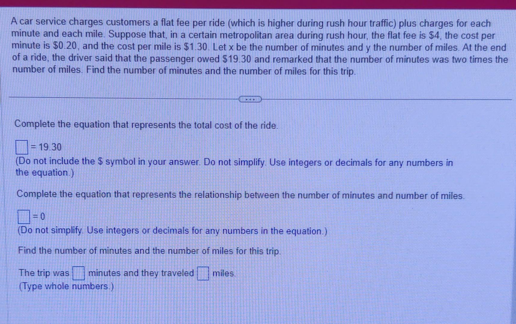 Solved A Car Service Charges Customers A Flat Fee Per Ride Chegg solved-a-car-service-charges-customers-a-flat-fee-per-ride-chegg