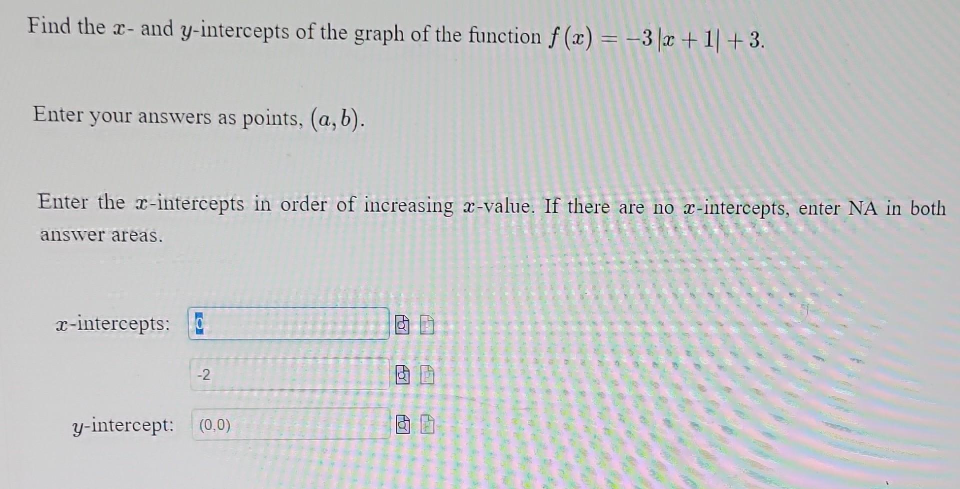 Solved Find the x - and y-intercepts of the graph of the | Chegg.com