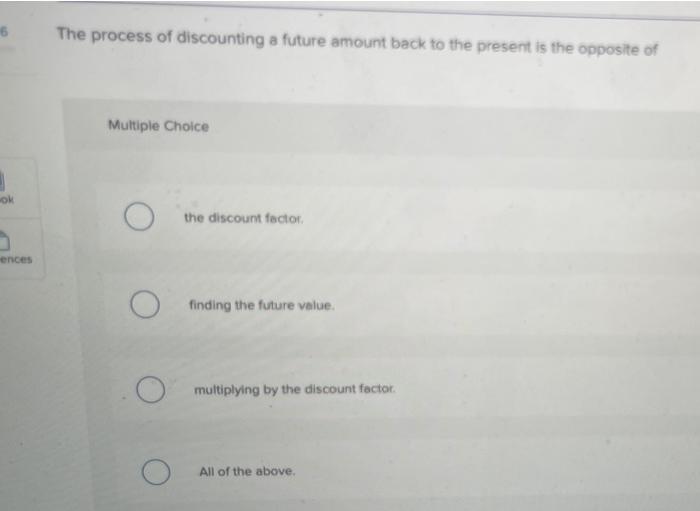 Solved The present value of an investment is Multiple Choice