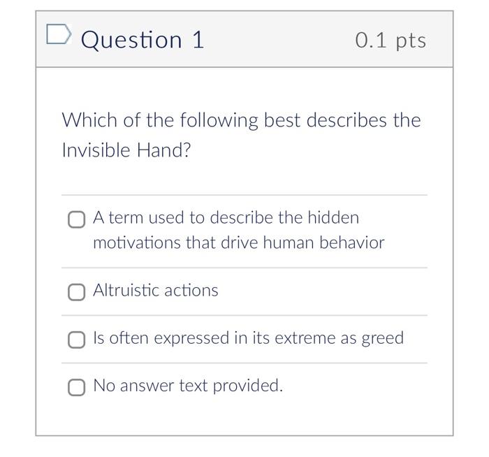 Solved Question 1 0.1 Pts Which Of The Following Best | Chegg.com