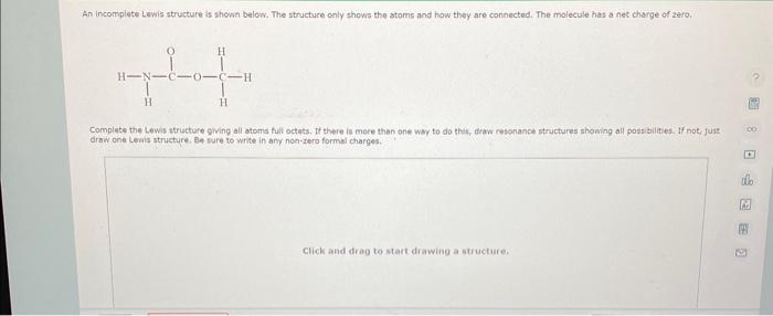 Solved Complete the Lewis structure giving all atoms fult | Chegg.com