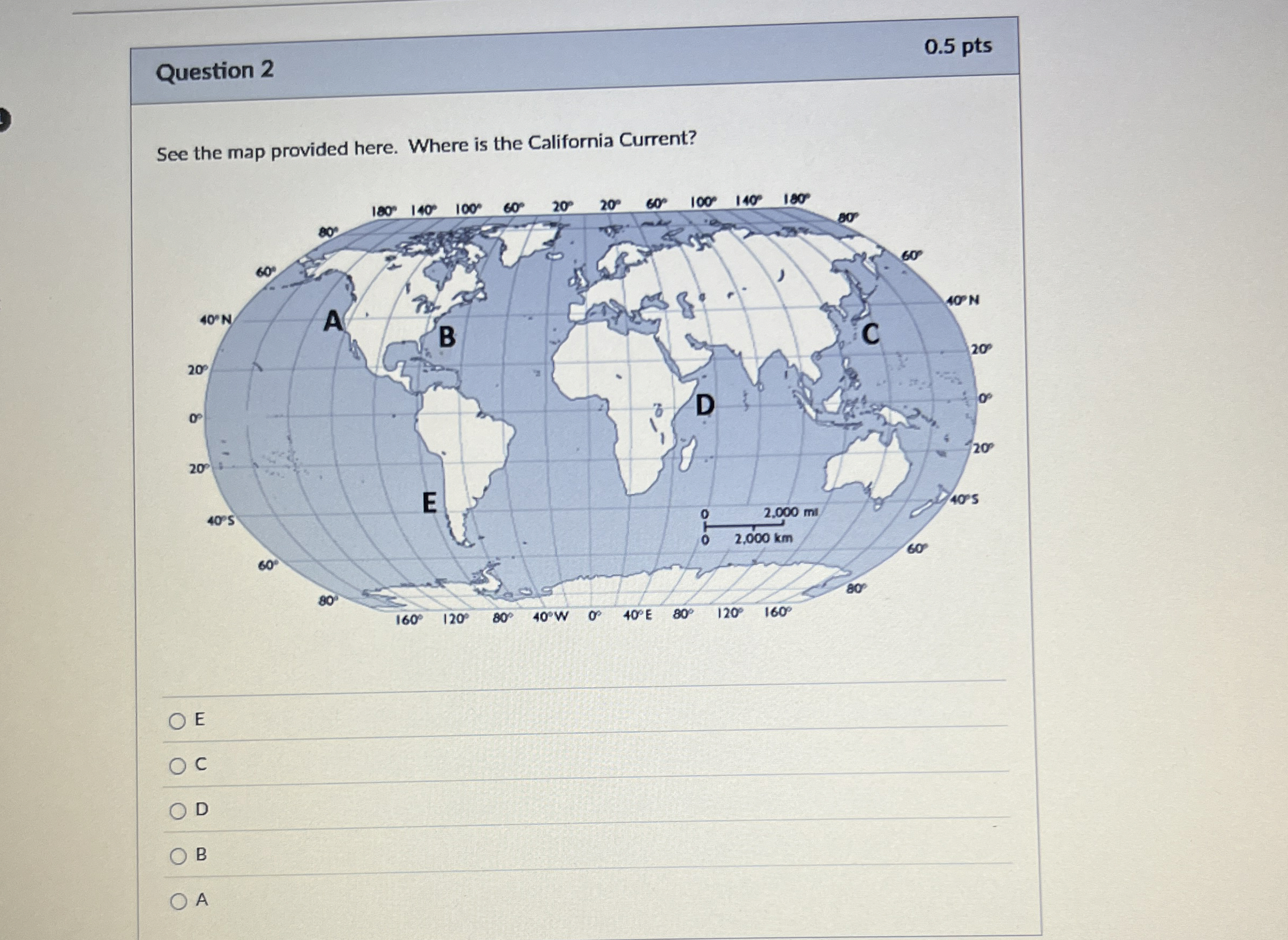 Solved Question 20.5 ﻿ptsSee the map provided here. Where is | Chegg.com