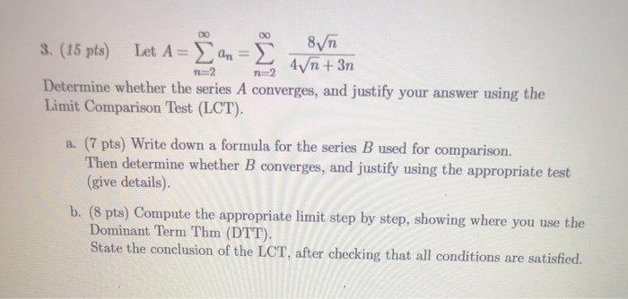 Solved 00 12 8 N 3 15 Pts Lo Qum 411 3n N 2 Determ Chegg Com