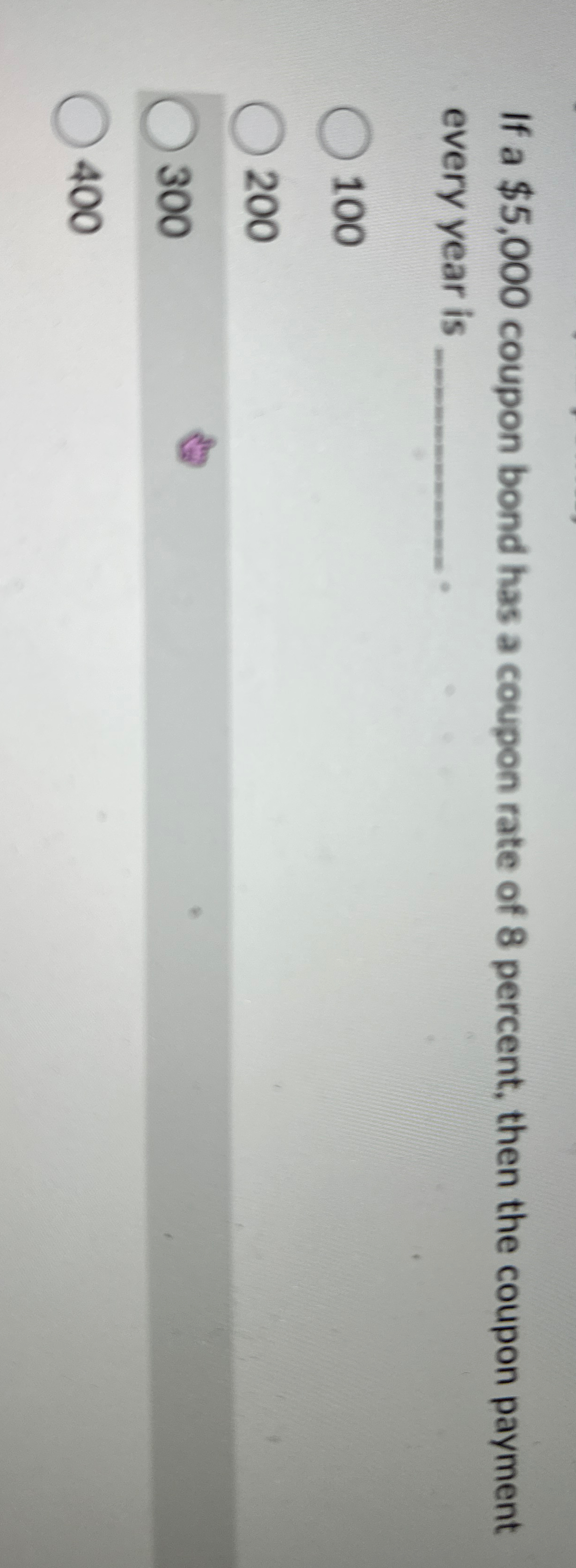 Solved If a 5,000 ﻿coupon bond has a coupon rate of 8