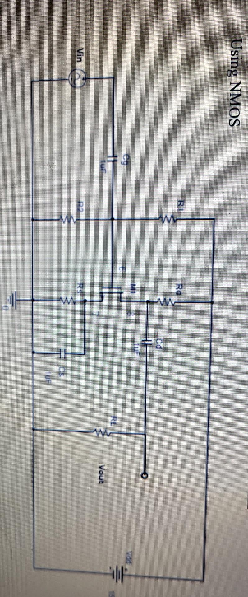 Solved 1- Construct the MOSFET CS amplifier circuit shown | Chegg.com