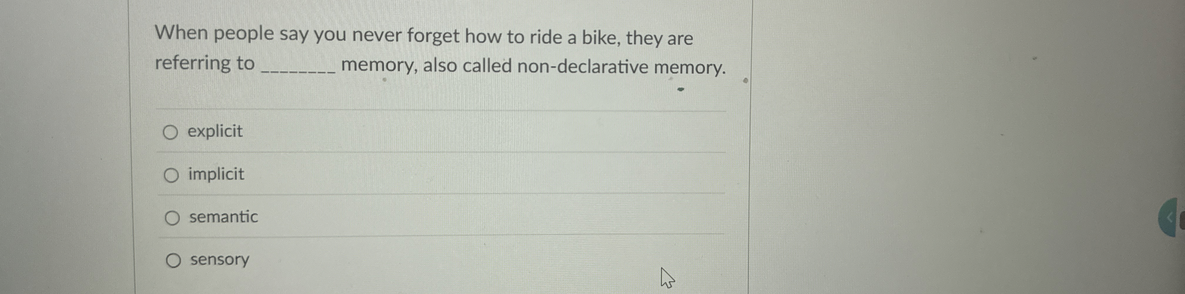 Solved When people say you never how to ride a bike,