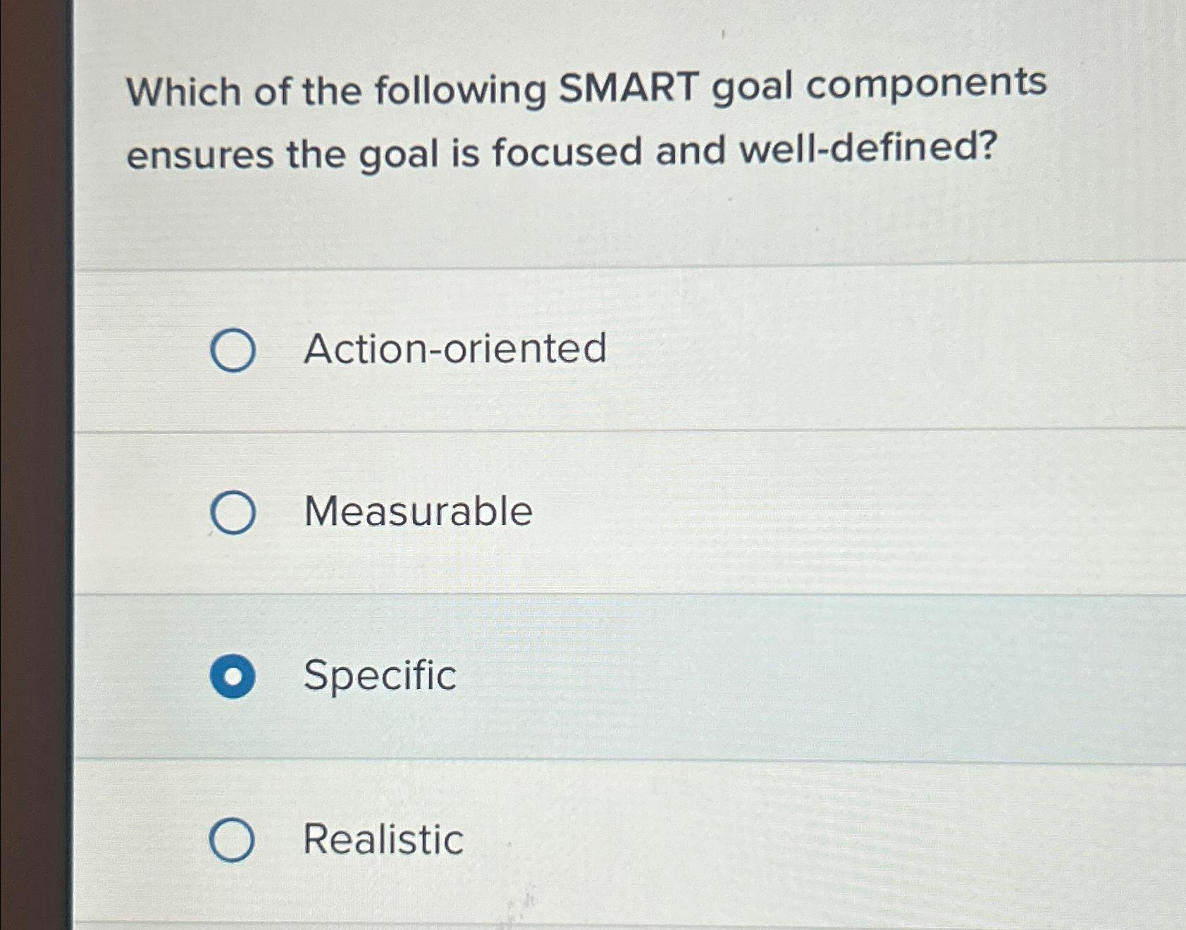 solved-which-of-the-following-smart-goal-components-ensures-chegg