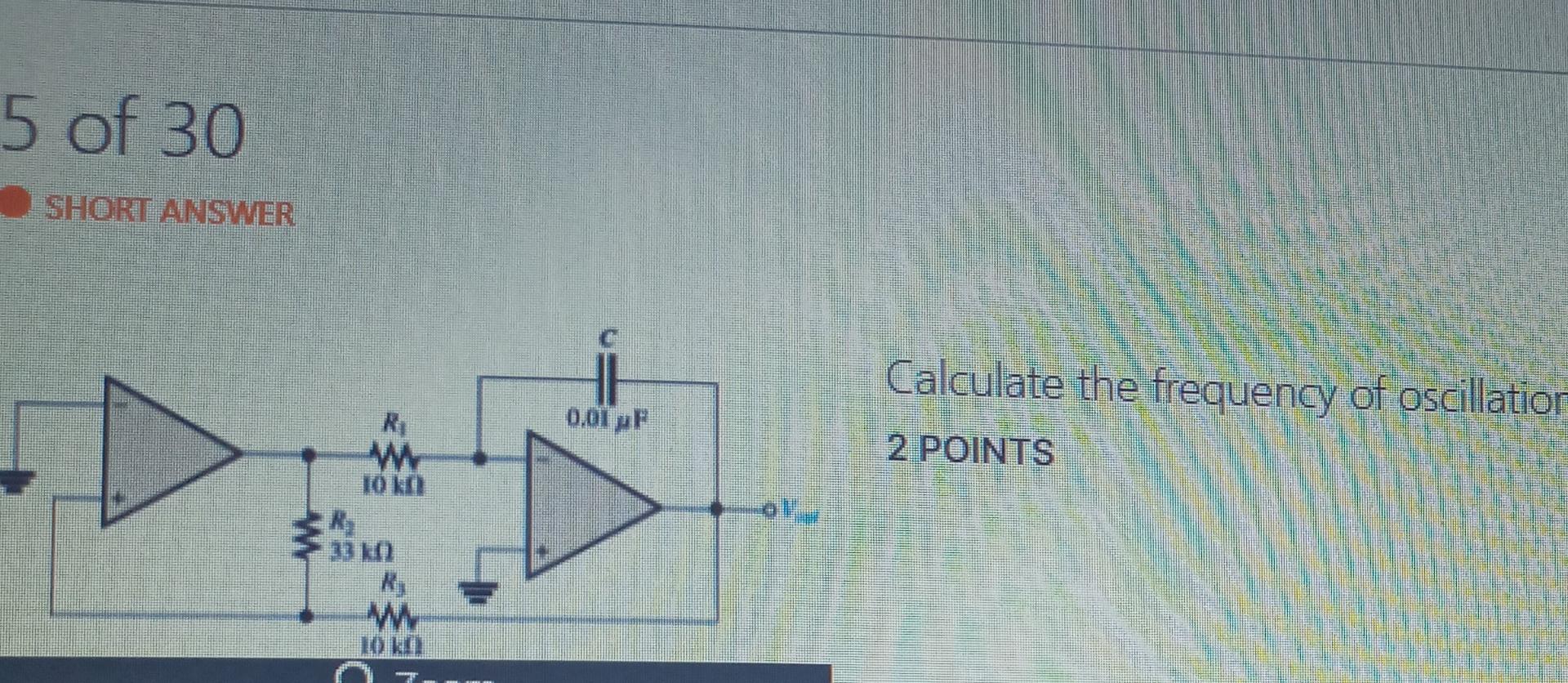 Solved 5 of 30 SHORT ANSWER Calculate the frequency of | Chegg.com