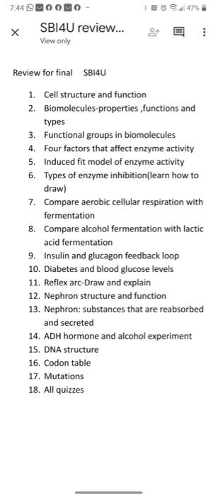 Solved 1. Cell structure and function 2. | Chegg.com