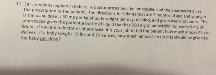 Solved 11 Ear Infections Happen In Babies A Doctor Chegg Com