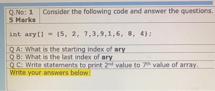 Solved Consider the following code and answer the questions. | Chegg.com