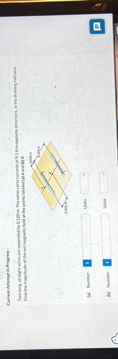 Solved Two Long, Straight Wires Are Separated By 0.120 M. | Chegg.com