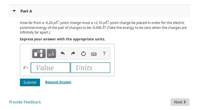 Solved Part A How far from a -6.20 C point charge must a | Chegg.com